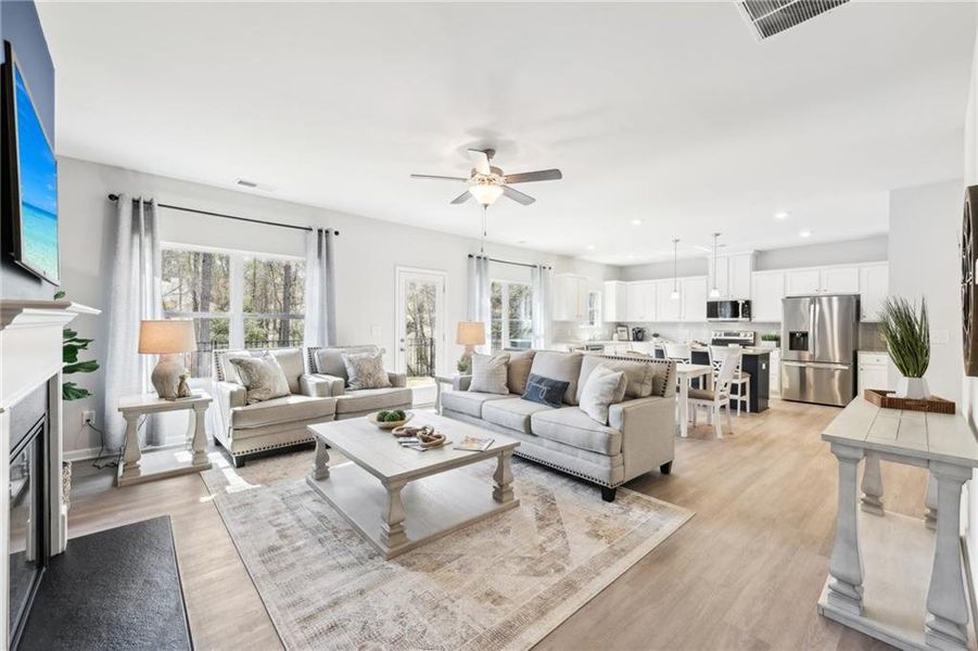 Furnished interior view inside a new home in The Hills at Cedar Creek, Winder (Image 5).