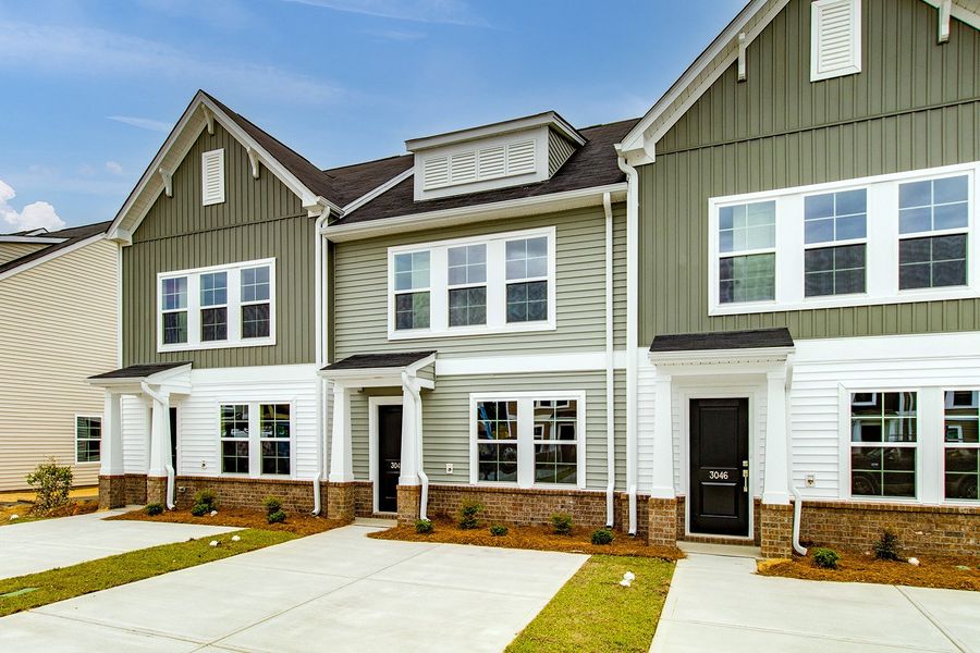 Front exterior of a new home in Astoria, Columbia, SC, highlighting curb appeal (Image 20).