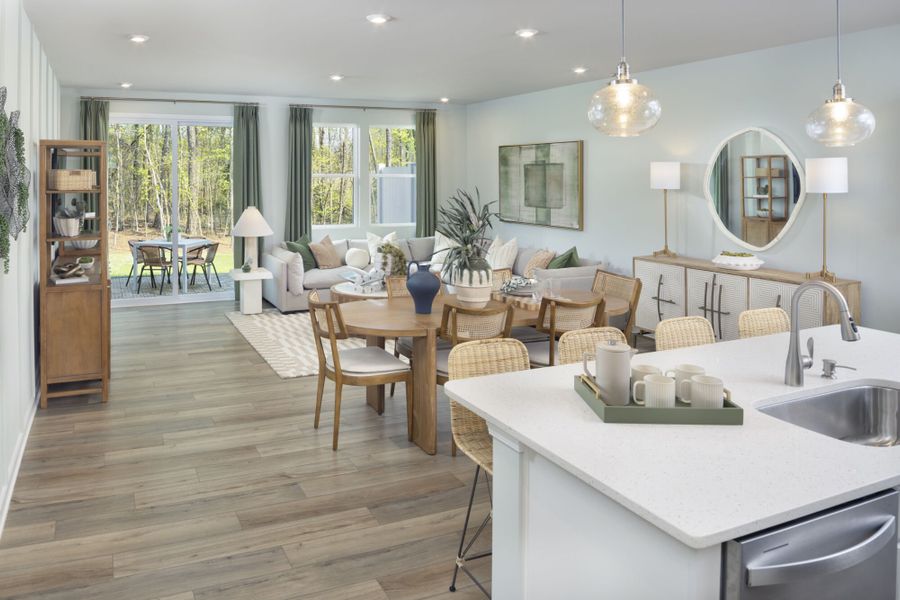Aurora Model dining and great room