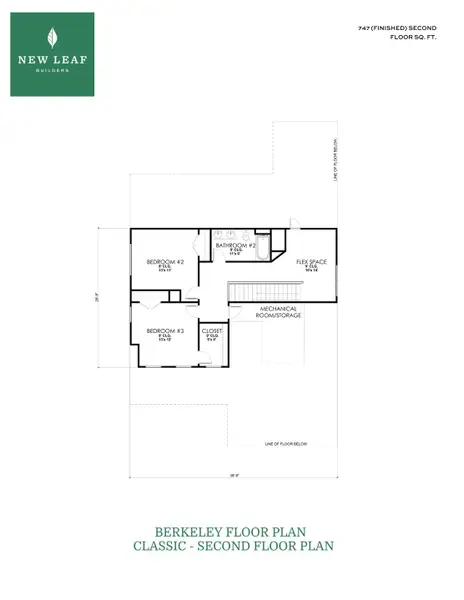 2D floor plan layout for the The Berkeley by New Leaf Builders in East Lake, Leland, NC (Image 4). 2D floor plan layout for the The Berkeley by New Leaf Builders in East Lake, Leland, NC (Image 4).