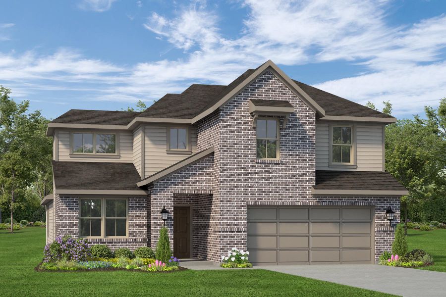 Representative exterior photo of a completed home built from the Live Oak by Autograph Homes in Aldeana - Paintbrush Collection, Bonney, TX (Image 2). Representative exterior photo of a completed home built from the Live Oak by Autograph Homes in Aldeana - Paintbrush Collection, Bonney, TX (Image 2).