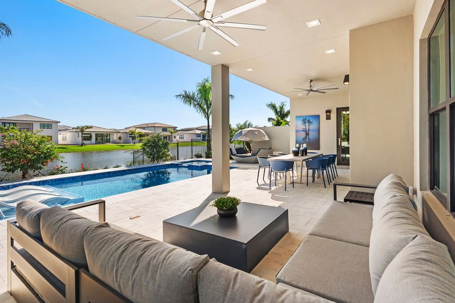 Representative exterior details of a home built from the Corsica by GL Homes in Lotus Edge, Boca Raton (Image 3).