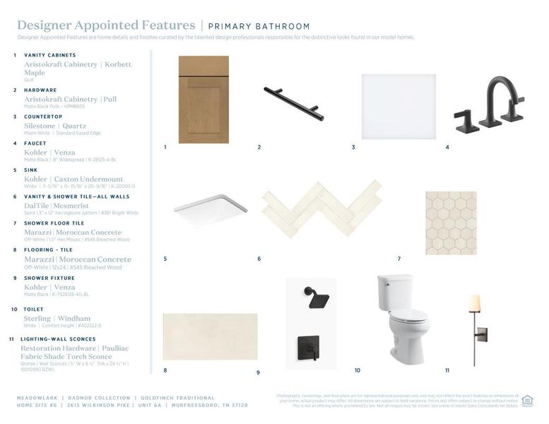 Sample of building materials used in homes in Meadowlark, Murfreesboro (Image 10). Sample of building materials used in homes in Meadowlark, Murfreesboro (Image 10).