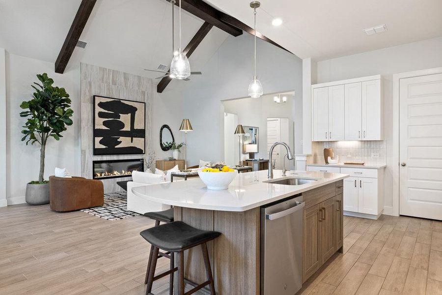 Furnished interior view inside a new home in Sweetwater, Austin (Image 14).