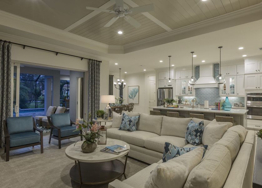 Representative furnished interior of a home built from the Kiawah 2 by Neal Communities in Verandah, Fort Myers (Image 6).