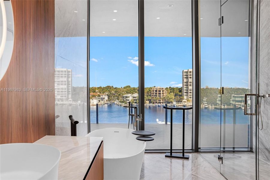Furnished interior view inside a new home in , Miami (Image 9).