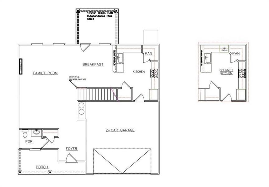2D floor plan layout of this home in Crossvine Village, LaGrange, GA (Image 4).
