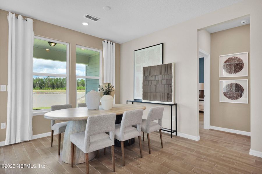 Furnished interior view inside a new home in Del Webb Wildlight, Yulee (Image 5). Furnished interior view inside a new home in Del Webb Wildlight, Yulee (Image 5).
