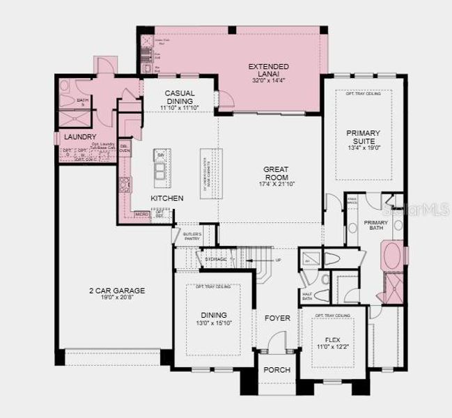 2D floor plan layout of this home in Lochside, Mount Dora, FL (Image 3). 2D floor plan layout of this home in Lochside, Mount Dora, FL (Image 3).