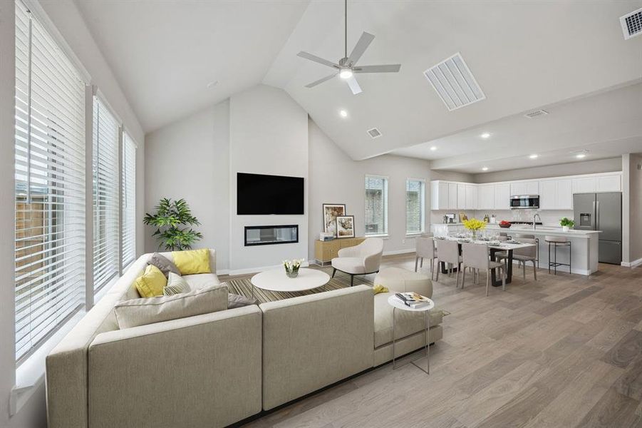 Open Floor Plan in the Stanley II home plan by Trophy Signature Homes – REPRESENTATIVE PHOTO