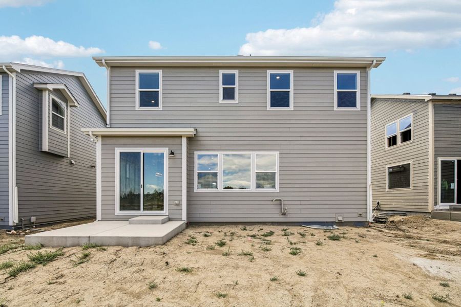 Exterior details and patio area of a home in Country Club Reserve – Fort Collins, Fort Collins (Image 3).