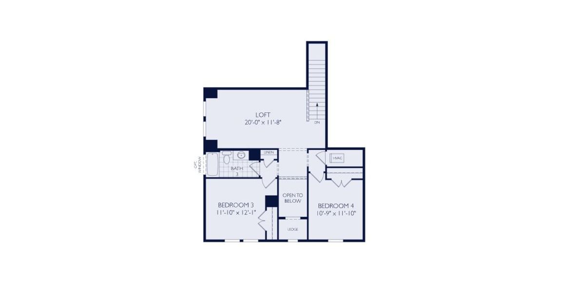 2D floor plan layout for the The Beaumont by William Ryan Homes in MidTowne, Midlothian, TX (Image 3).