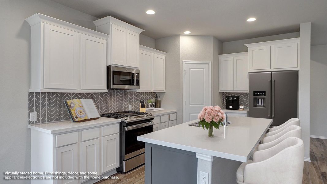 Representative furnished interior of a home built from the 2399W by Perry Homes in Santa Rita Ranch Tierra Rosa, Liberty Hill (Image 3).