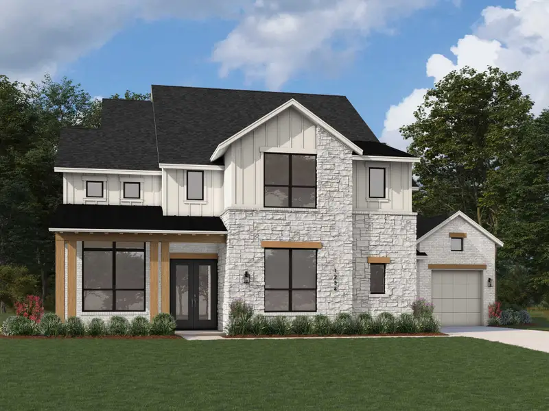 Representative exterior photo of a completed home built from the Varese by Huntington Homes in Kresston 70s, Montgomery, TX (Image 22). Representative exterior photo of a completed home built from the Varese by Huntington Homes in Kresston 70s, Montgomery, TX (Image 22).