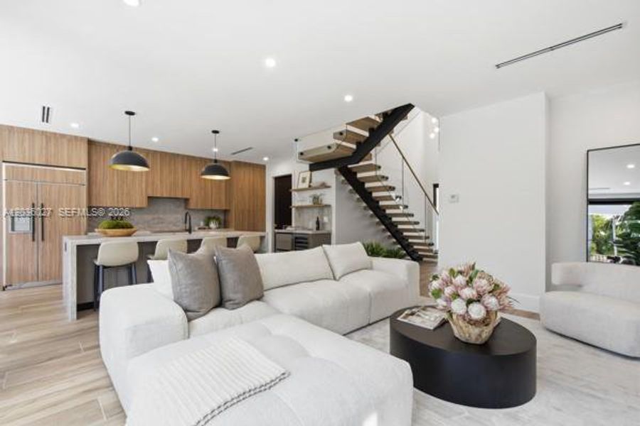 Furnished interior view inside a new home in , Coral Gables (Image 12).