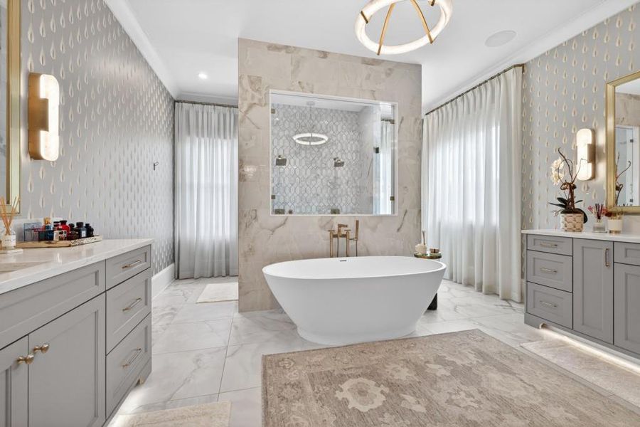 Furnished interior view inside a new home in , Braselton (Image 46).