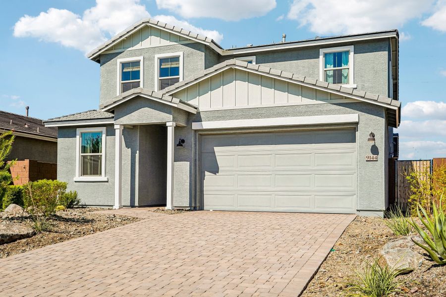 Representative exterior photo of a completed home built from the Sienna by Taylor Morrison in Estrella, Goodyear, AZ (Image 28).