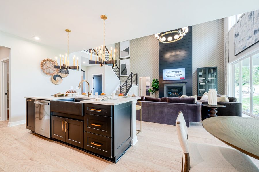 Representative furnished interior of a home built from the Finley by Fischer Homes in Twin Lakes, Hoschton (Image 26).