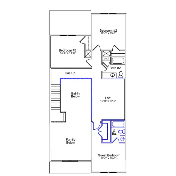 2D floor plan layout of this home in Bally Castle, Murrells Inlet, SC (Image 3).