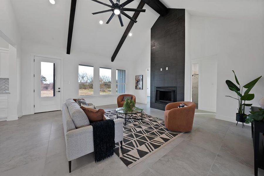 Furnished interior view inside a new home in , Celeste (Image 6).