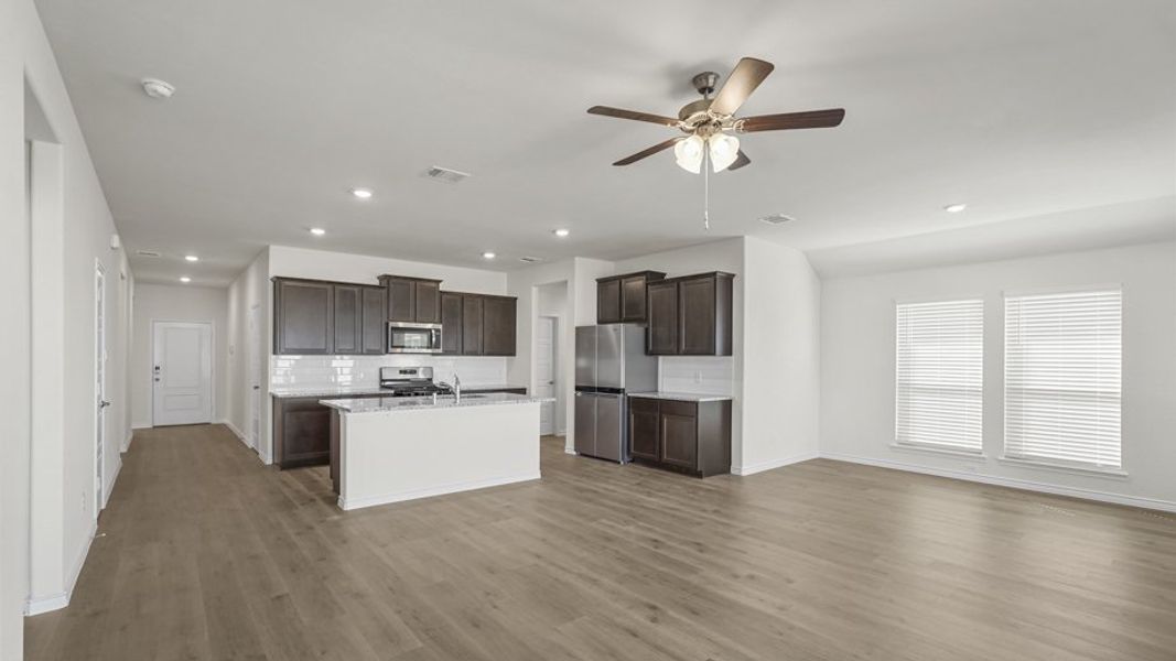 Representative furnished interior of a home built from the Wimberley by D.R. Horton in Elevon, Lavon (Image 6). Representative furnished interior of a home built from the Wimberley by D.R. Horton in Elevon, Lavon (Image 6).