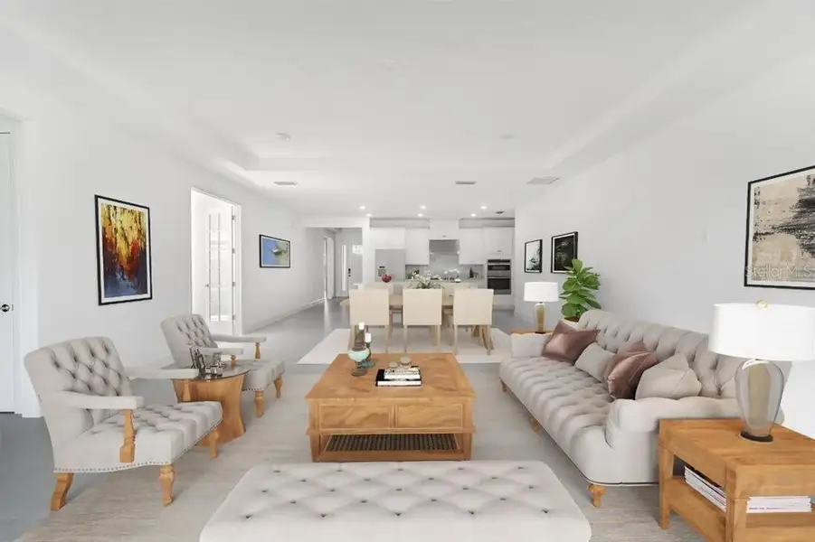 Furnished interior view inside a new home in Harvest at Ovation, Winter Garden (Image 7). Furnished interior view inside a new home in Harvest at Ovation, Winter Garden (Image 7).