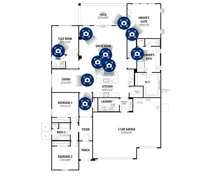 2D floor plan layout of this home in Landmarke, San Tan Valley, AZ (Image 6).