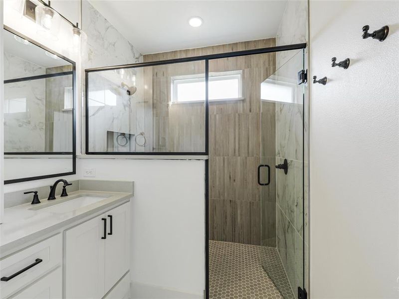 Primary bathroom with walk-in shower Primary bathroom with walk-in shower