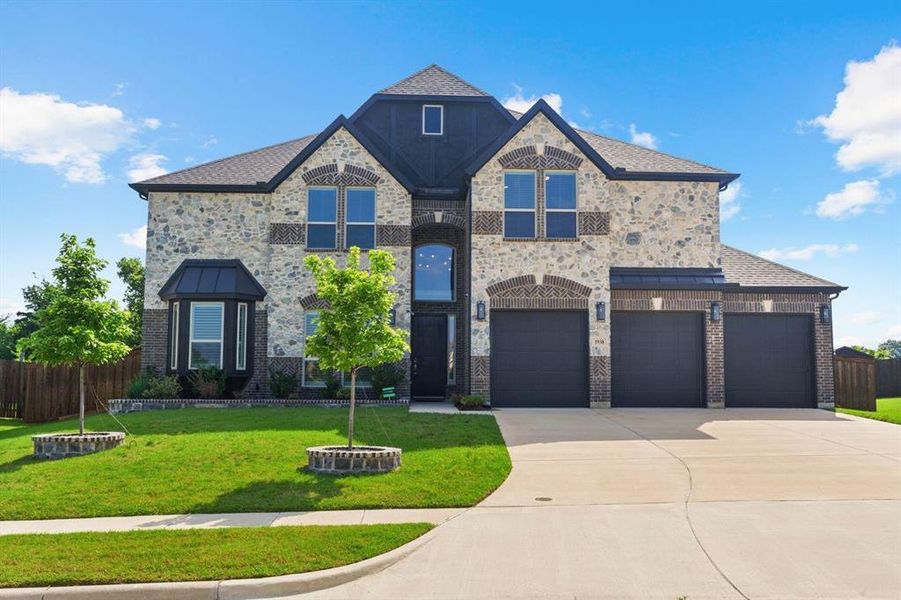 Front exterior of a new home in , Cedar Hill, TX, highlighting curb appeal (Image 2). Front exterior of a new home in , Cedar Hill, TX, highlighting curb appeal (Image 2).
