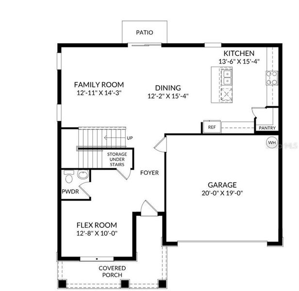 2D floor plan layout of this home in Wynnstone, Davenport, FL (Image 4).