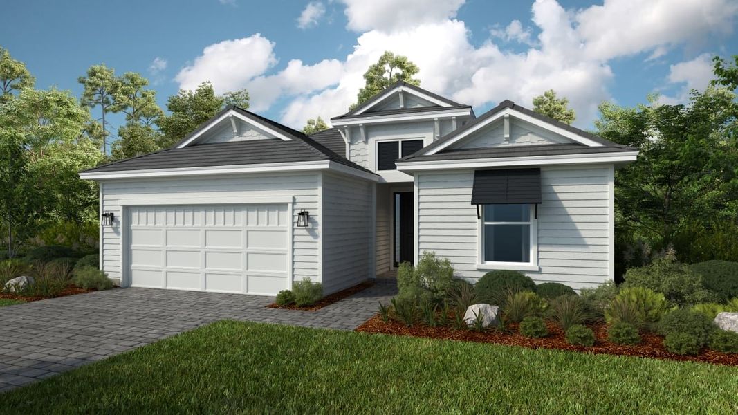 Representative exterior photo of a completed home built from the Sereno by Taylor Morrison in Esplanade at St. Marys, St. Marys, GA (Image 1).