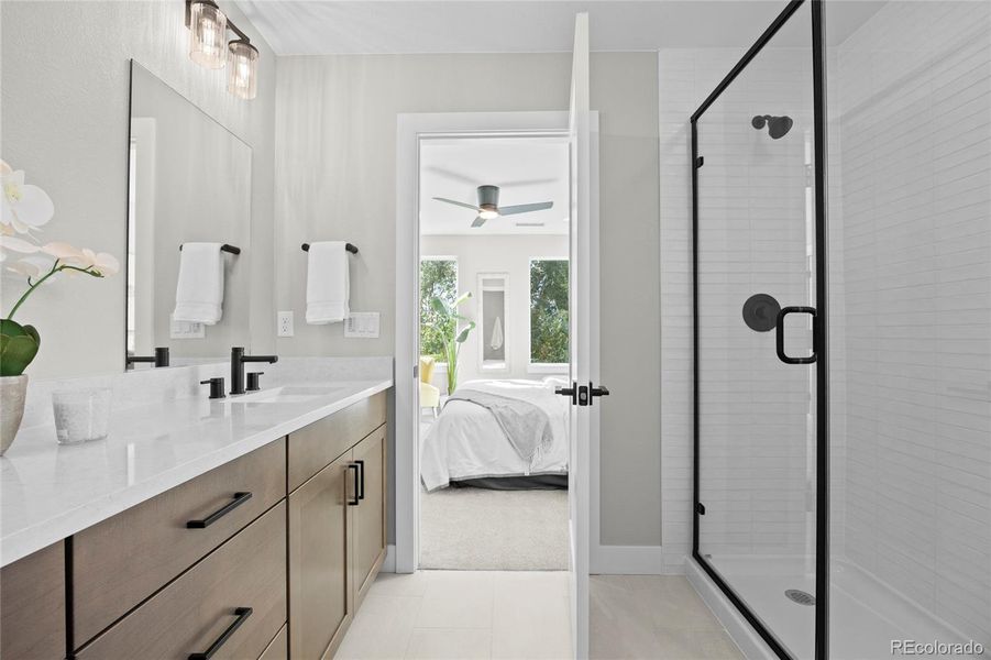 Furnished interior view inside a new home in , Denver (Image 36).