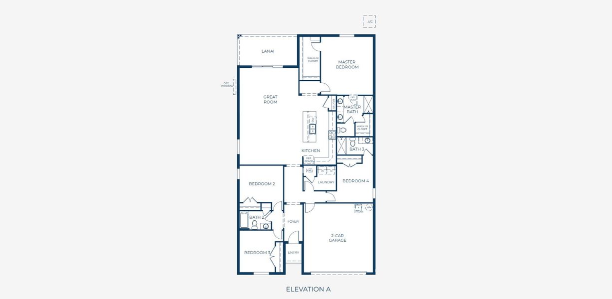 2D floor plan layout of this home in Oakstone Farms, Leesburg, FL (Image 5).