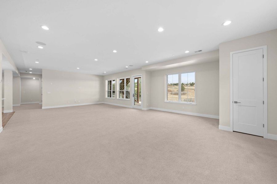 Residence 2 | Basement Rec Room | V3 layout | The Summit at Castle Pines by Trumark Homes