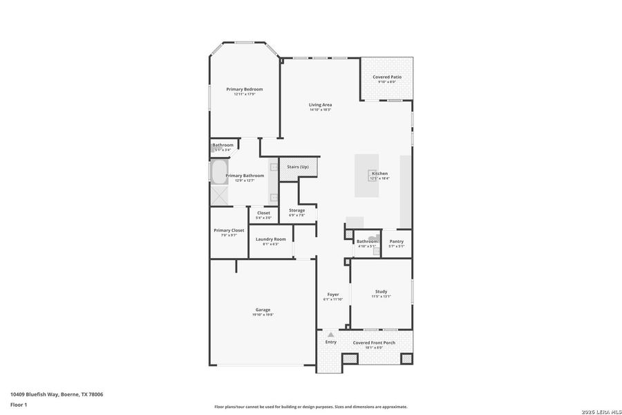 2D floor plan layout of this home in Fox Falls, Boerne, TX (Image 7).