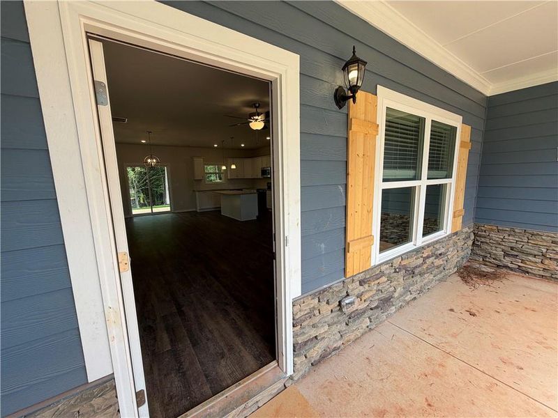 Exterior details and patio area of a home in , Clarkesville (Image 14). Exterior details and patio area of a home in , Clarkesville (Image 14).