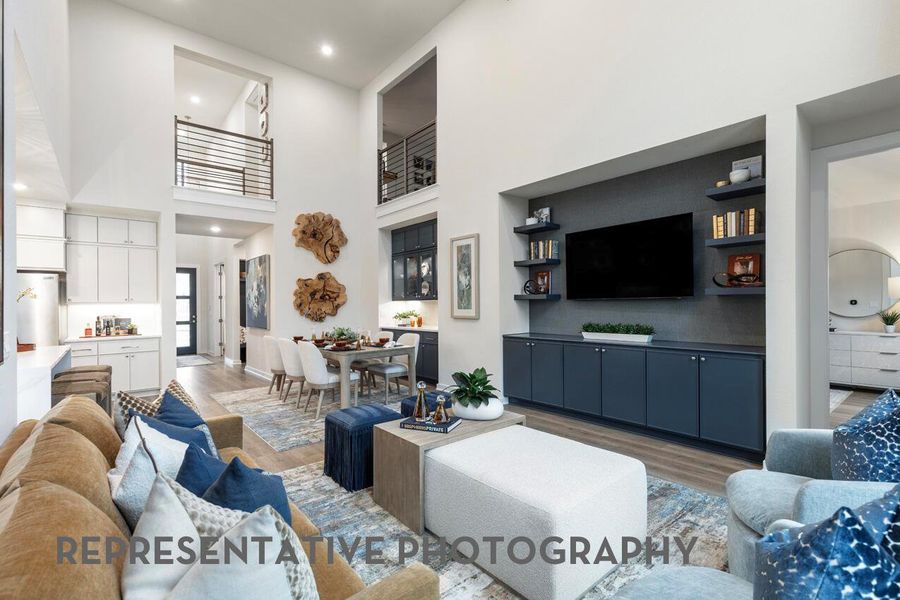 Furnished interior view inside a new home in Palmera Ridge, Leander (Image 3).