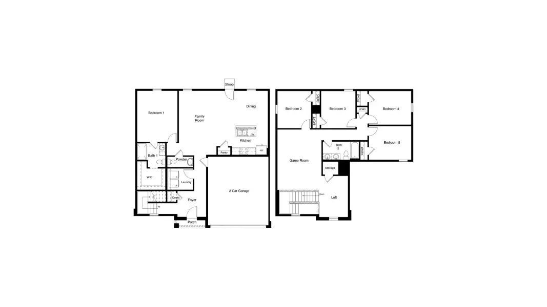 2D floor plan layout for the Callahan by D.R. Horton in The Wells, Mineral Wells, TX (Image 4).