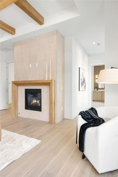 Primary suite features fireplace, private patio, spa-like bath + generous walk-in closet