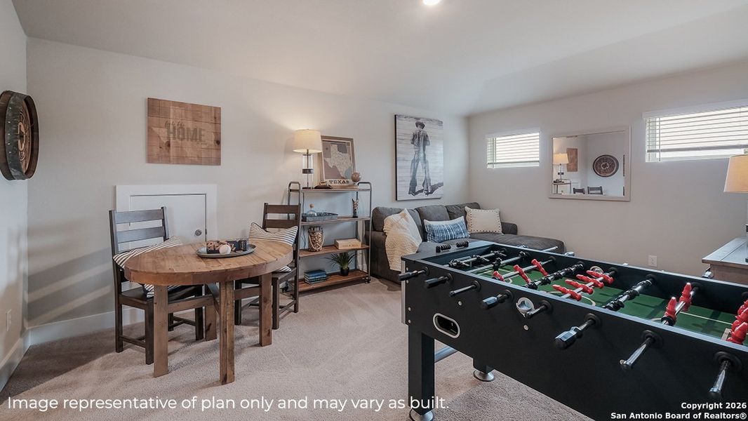 Furnished interior view inside a new home in Brookstone Creek, San Antonio (Image 18).