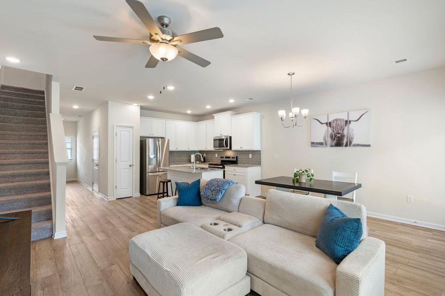 Furnished interior view inside a new home in , Hoschton (Image 9).