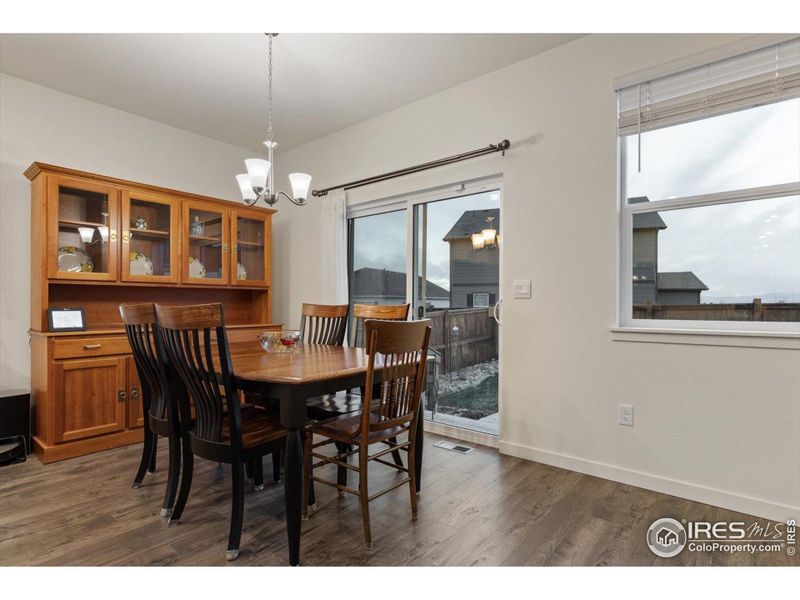 Watch the sunset out the backdoor!