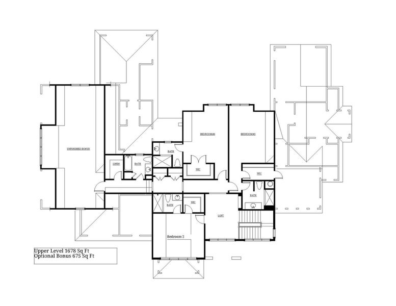 Upper level floor plan Upper level floor plan