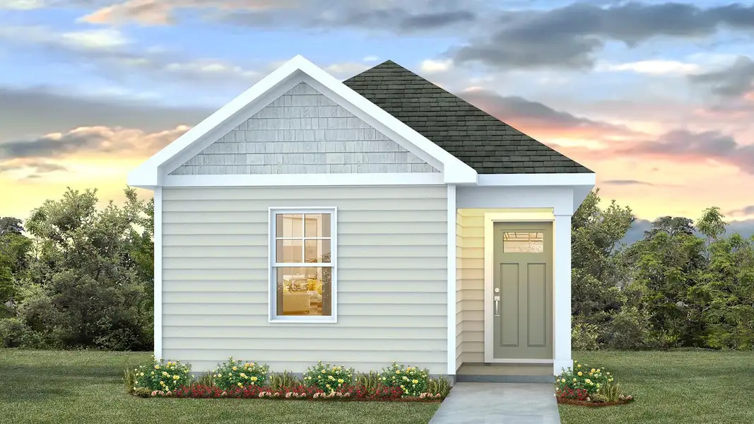 Representative exterior photo of a completed home built from the New Haven by D.R. Horton in Fox Run, Supply, NC (Image 2). Representative exterior photo of a completed home built from the New Haven by D.R. Horton in Fox Run, Supply, NC (Image 2).