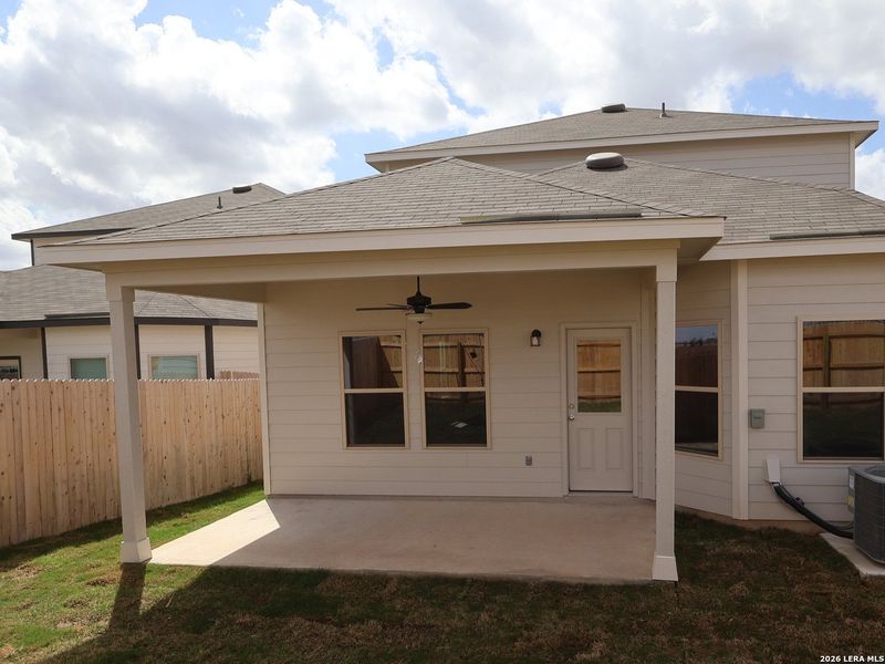 Exterior details and patio area of a home in Park Place, New Braunfels (Image 3).