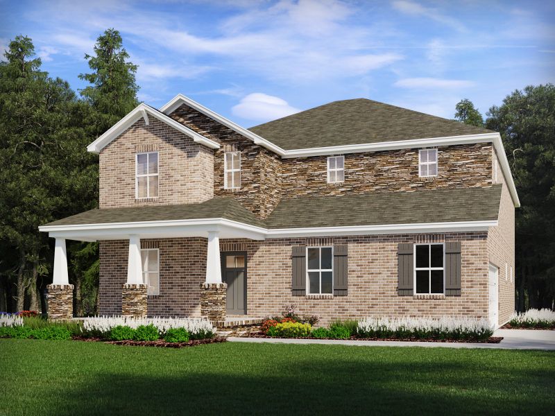 Representative exterior photo of a completed home built from the Remington by Meritage Homes in Benders Cove - Estate Series, Mount Juliet, TN (Image 9).
