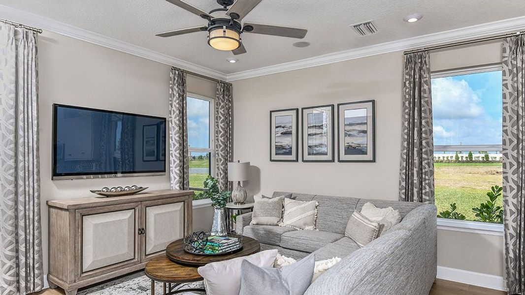 Furnished interior view inside a new home in Center Lake Ranch Community Group Page, St. Cloud (Image 16).