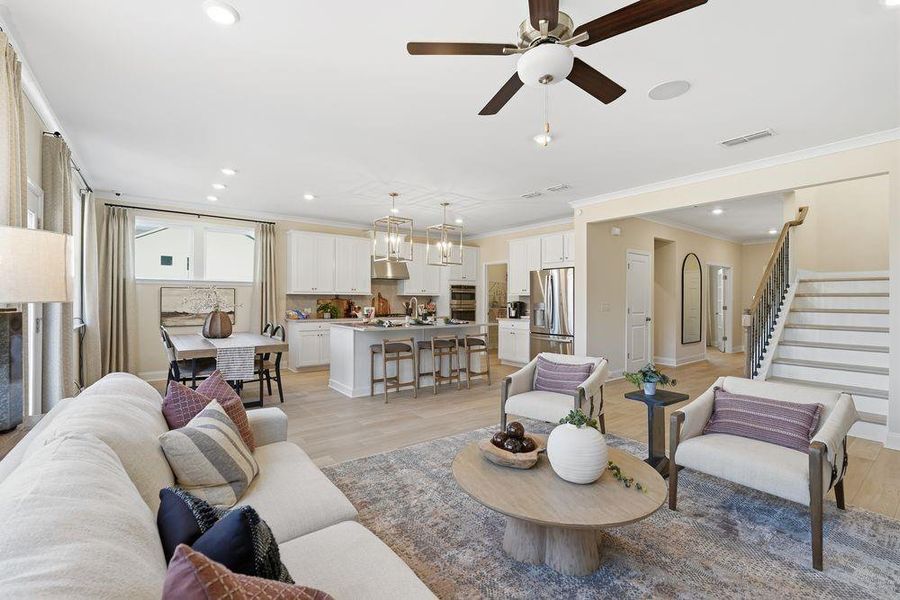Furnished interior view inside a new home in Dreycott, Lawrenceville (Image 26). Furnished interior view inside a new home in Dreycott, Lawrenceville (Image 26).