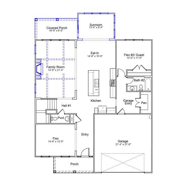 2D floor plan layout of this home in Sweetbrier, Durham, NC (Image 2). 2D floor plan layout of this home in Sweetbrier, Durham, NC (Image 2).