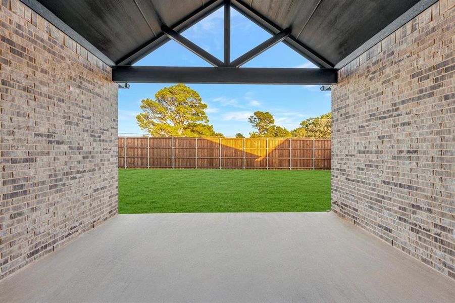 Exterior details and patio area of a home in Sterling Greene, Arlington (Image 2).